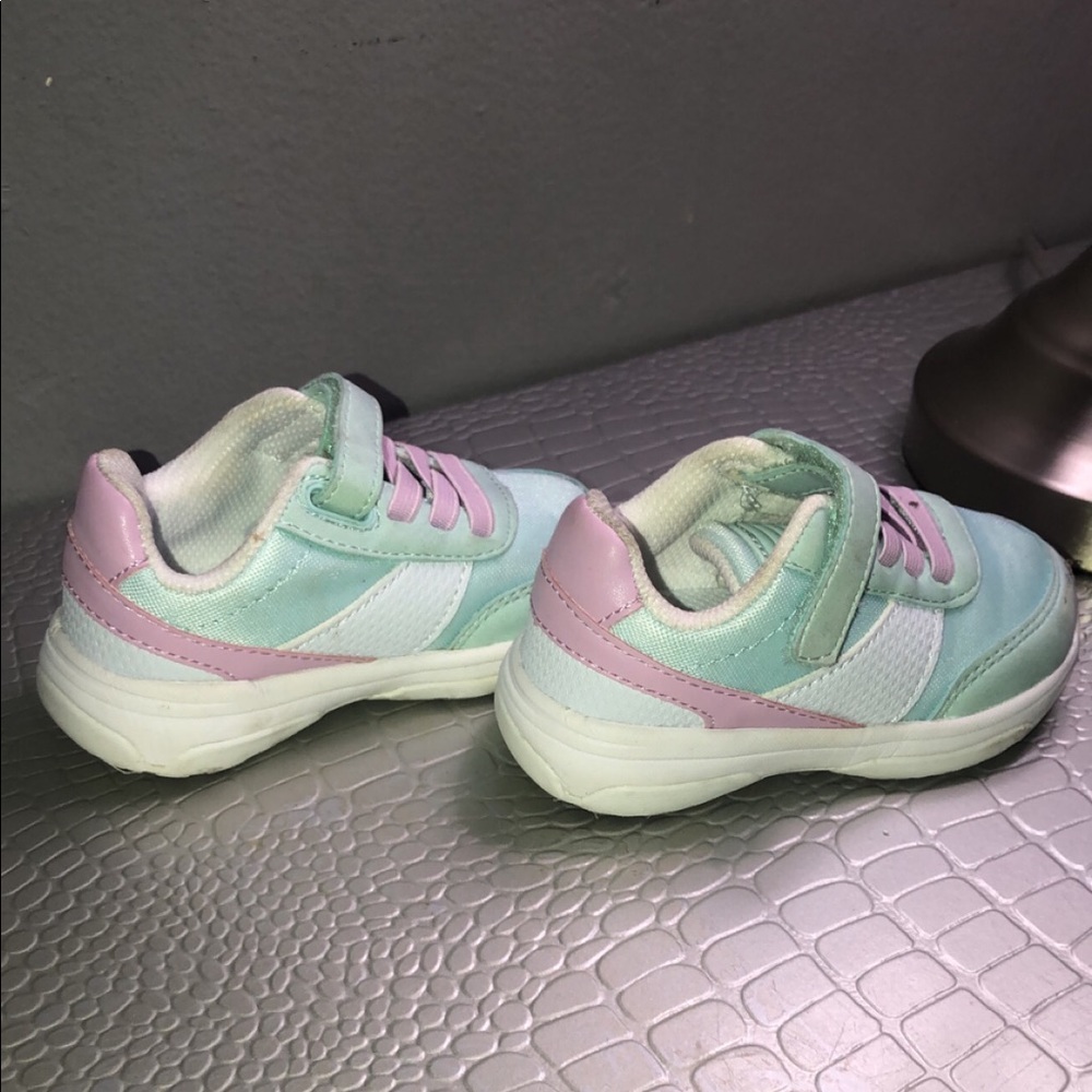 Blue and purple shoes for toddler size 6 $8